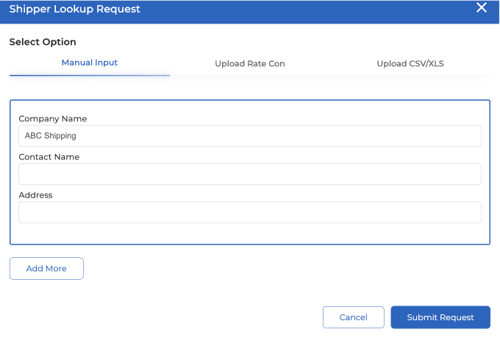 Shipper Lookup Request-8
