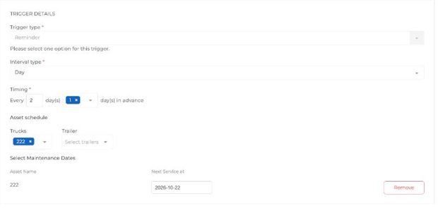 Reminder settings